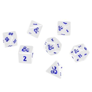 UP - Heavy Metal Icewind Dale RPG Dice for Dungeons & Dragons: White (7)