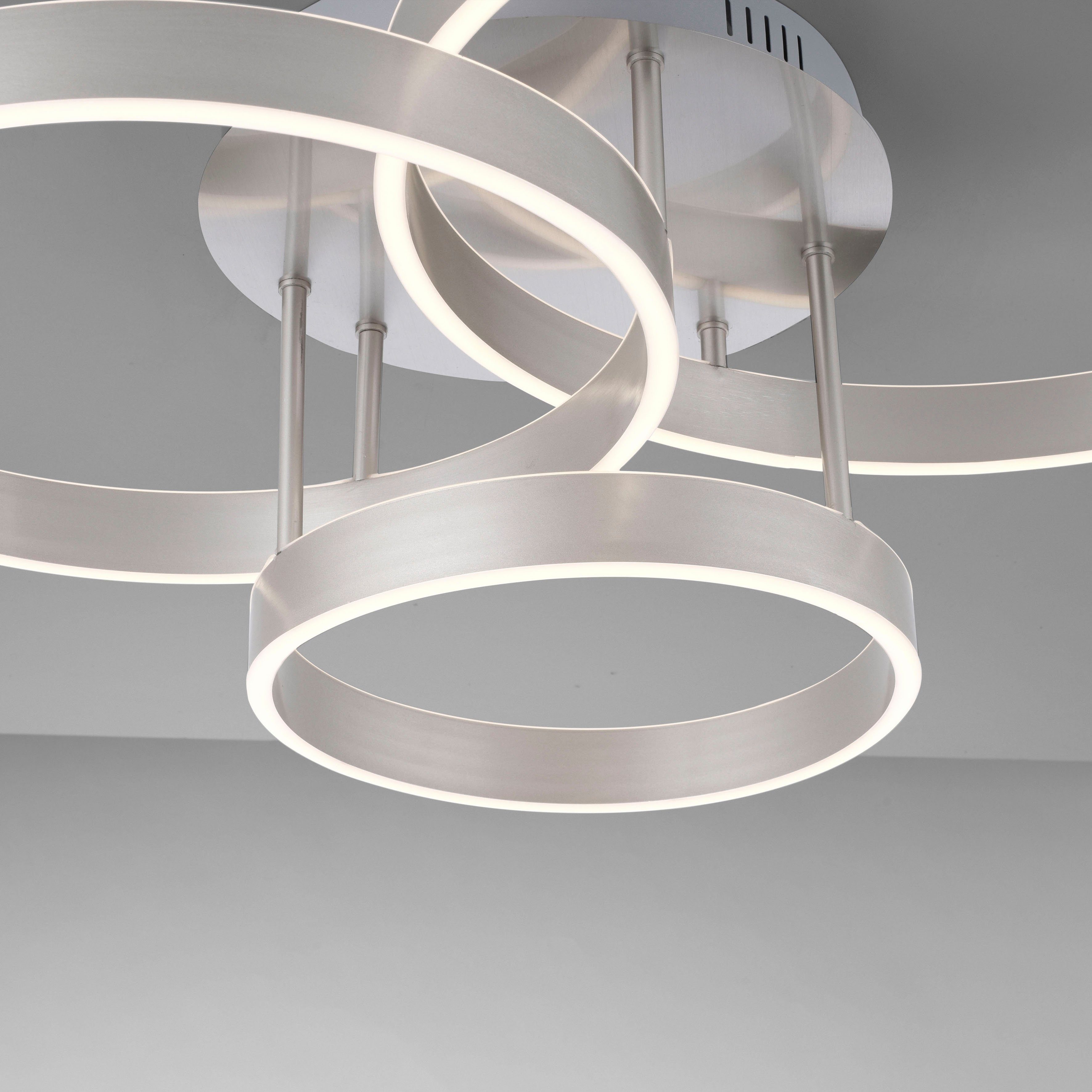 Leuchten Direkt Deckenleuchte LILLUTI, dimmbar über Fernbedienung, LED fest integriert, Warmweiß, LED, Fernbedienung, Funk inkl., separat steuerbar über FB