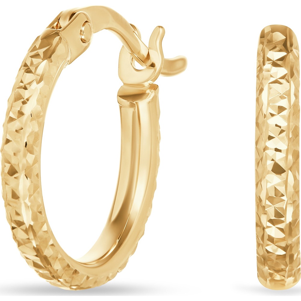 FAVS Créoles 375 Or jaune Boucles d'oreilles