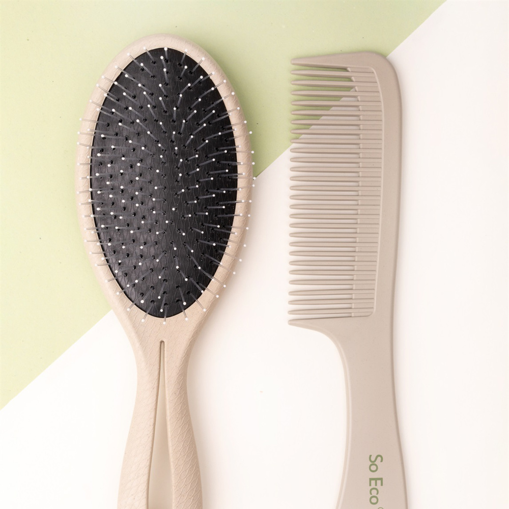 so eco Set de coiffure Brosse et Peigne Naturels Set de Coiffure
