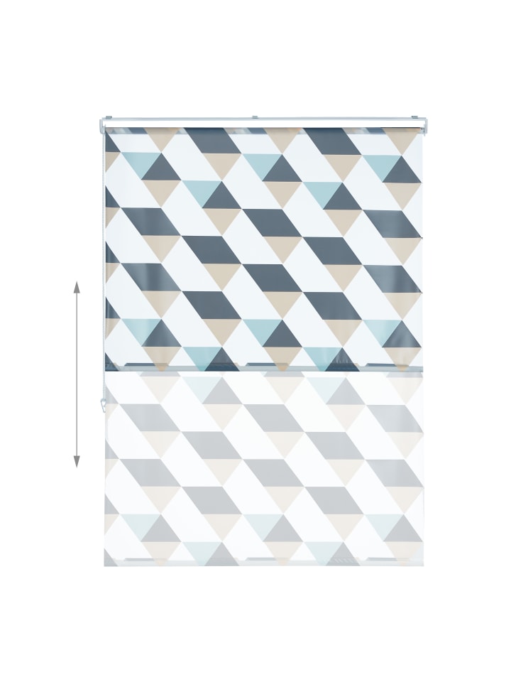 relaxdays Duschrollo Triangle in Bunt - (B)120 x (H)240 cm günstig kaufen onesize