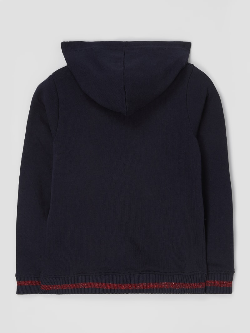 Sweatjacke mit Kapuze in marineblau