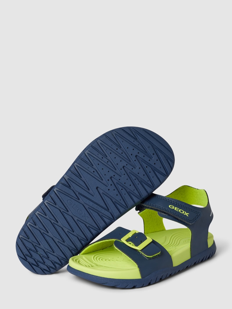Sandalen mit Label-Detail Modell 'FUSBETTO' in marineblau