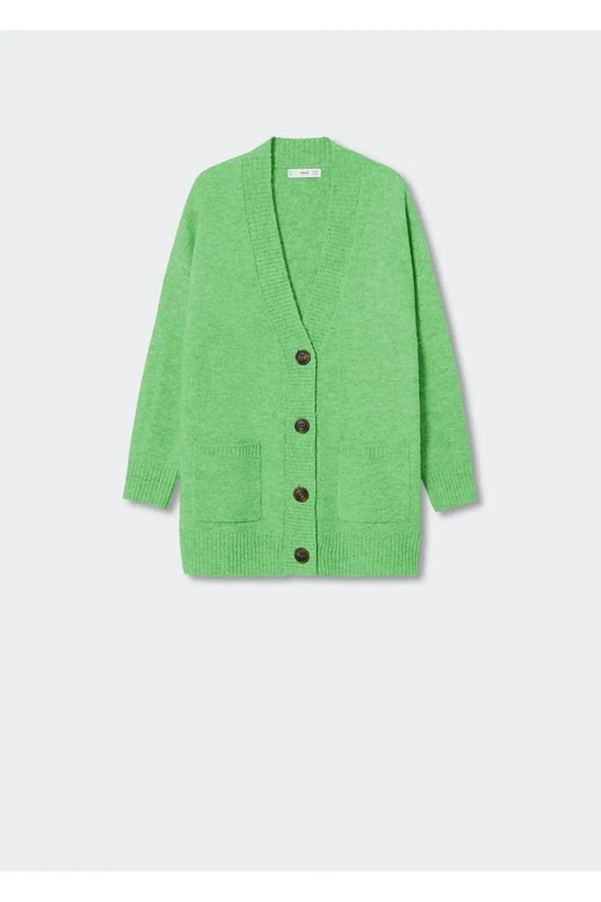 MANGO  Strickjacke - Grün - Oversized