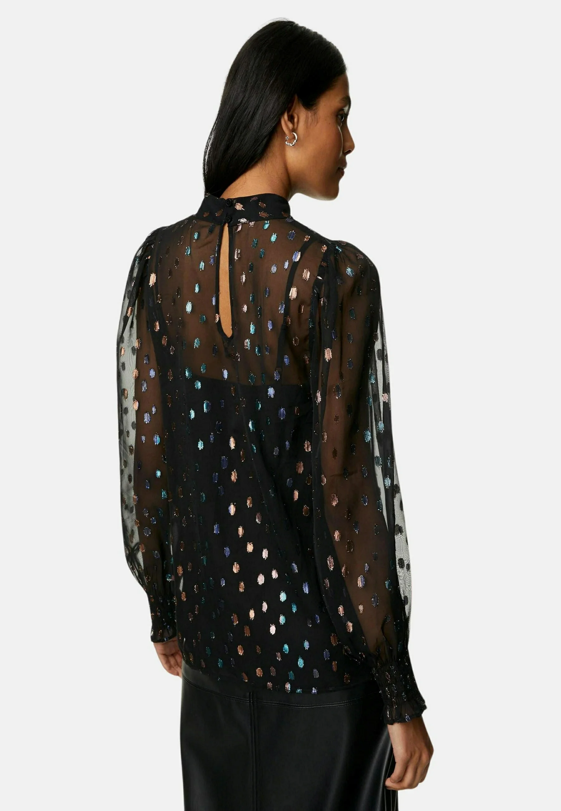 Blusa de cuello alto JACQUARD de Marks & Spencer