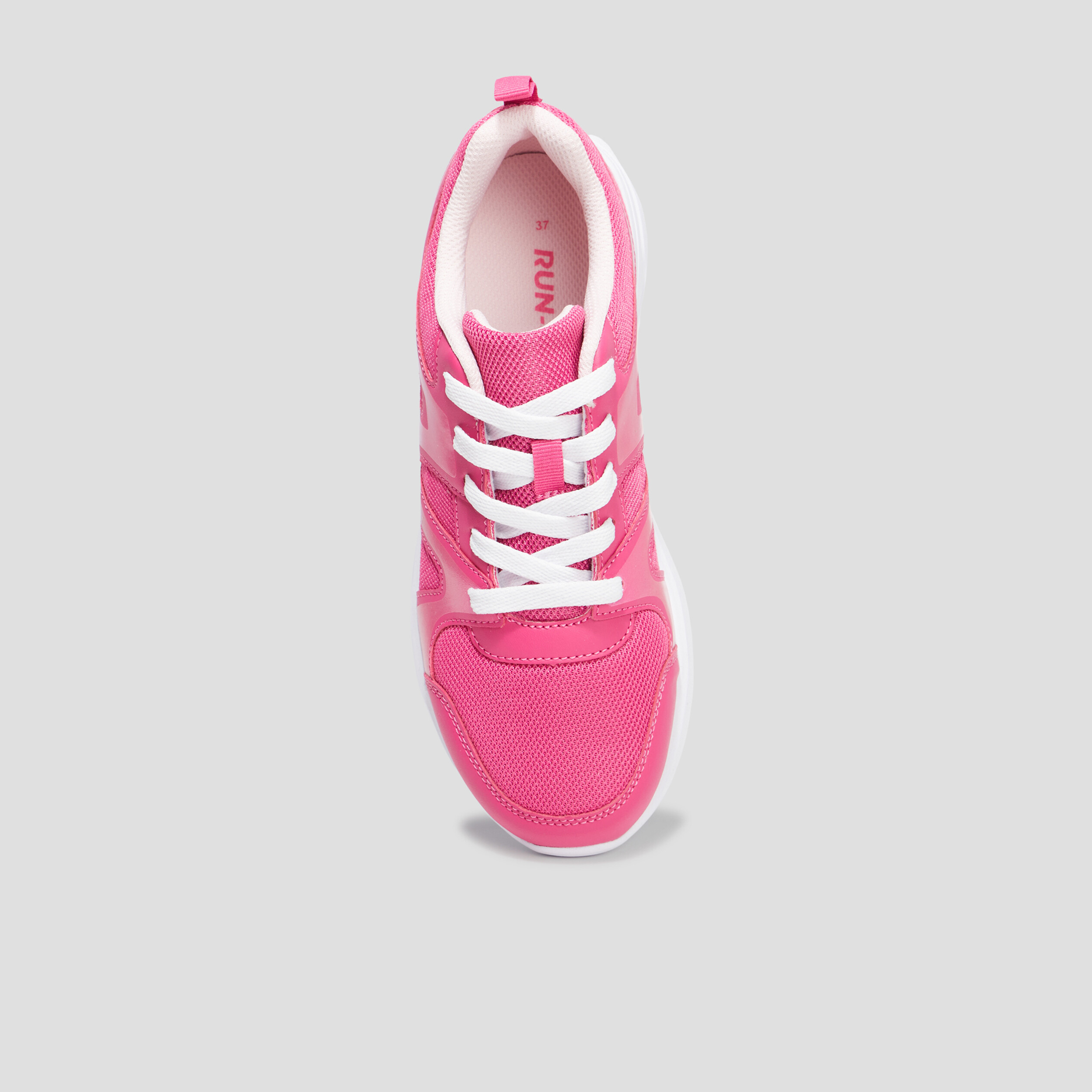 Baskets running à lacets rose fille | La Halle