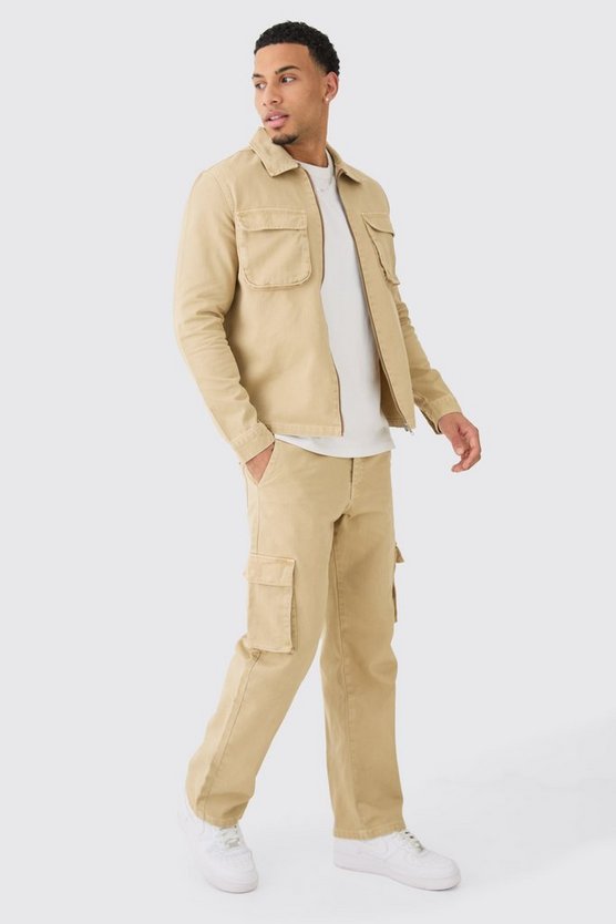 Twill Cargo-Overshirt & Hose