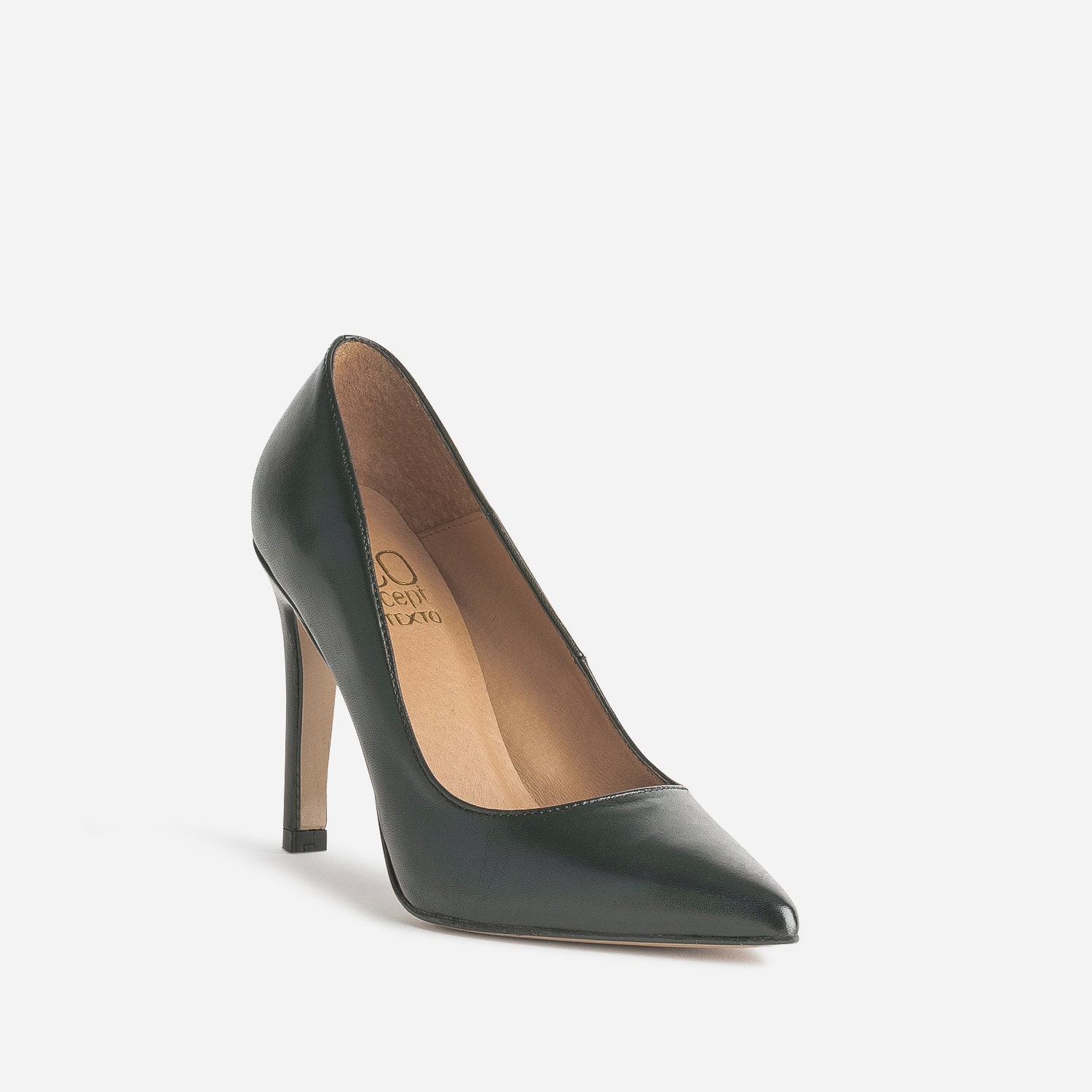 Stiletto TEXTO noir éco-conçu en cuir
