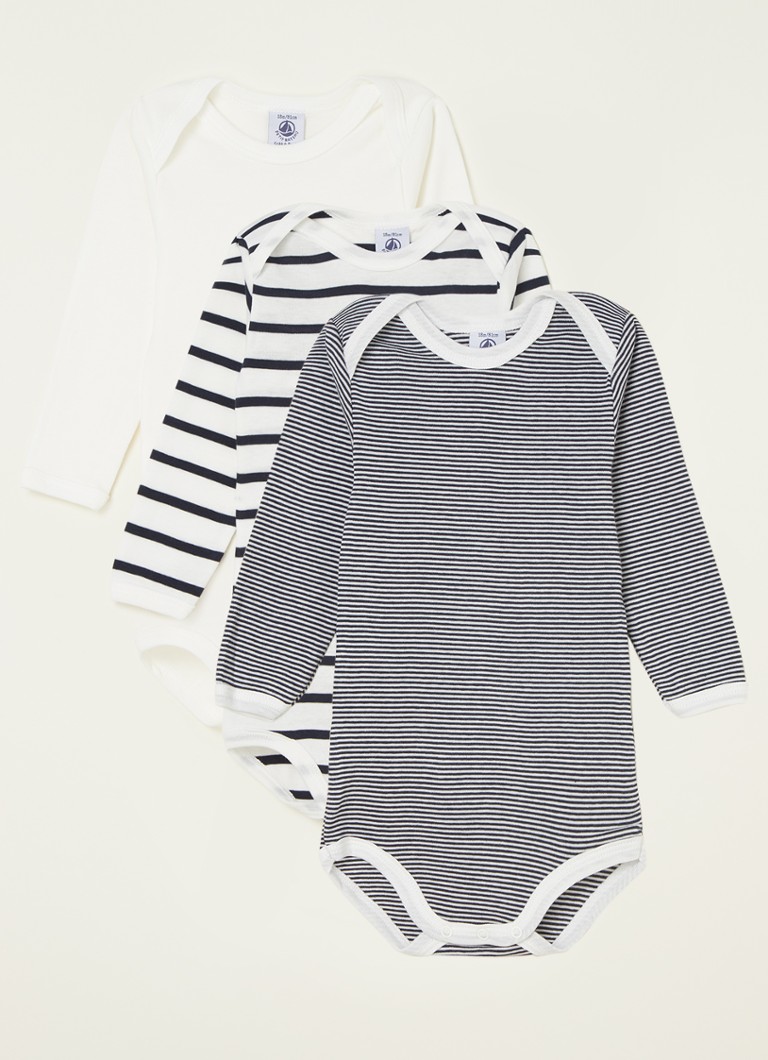 Petit Bateau - Tutina con stampa, set da 3