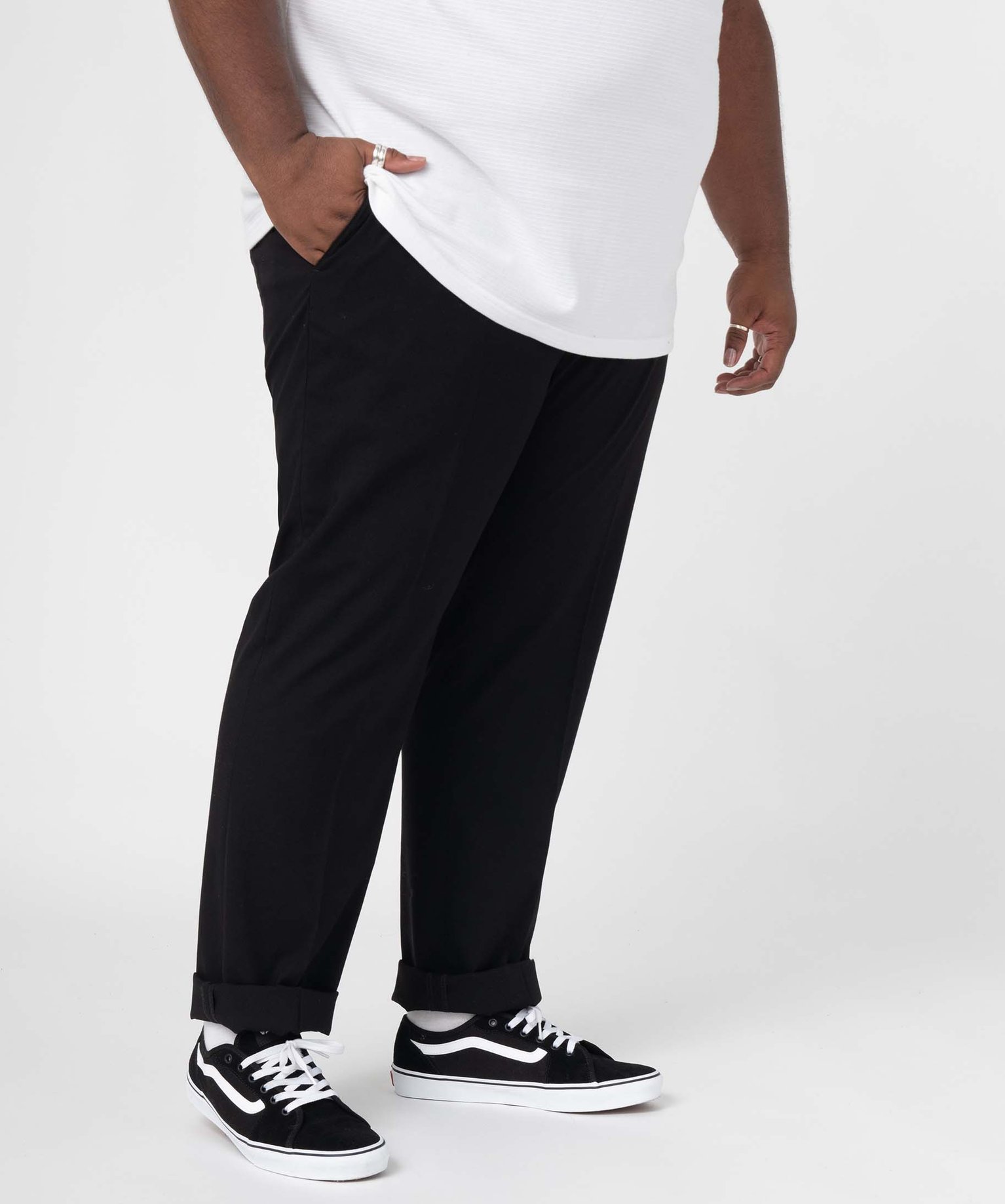 Pantalon de costume homme grande taille noir | GEMO