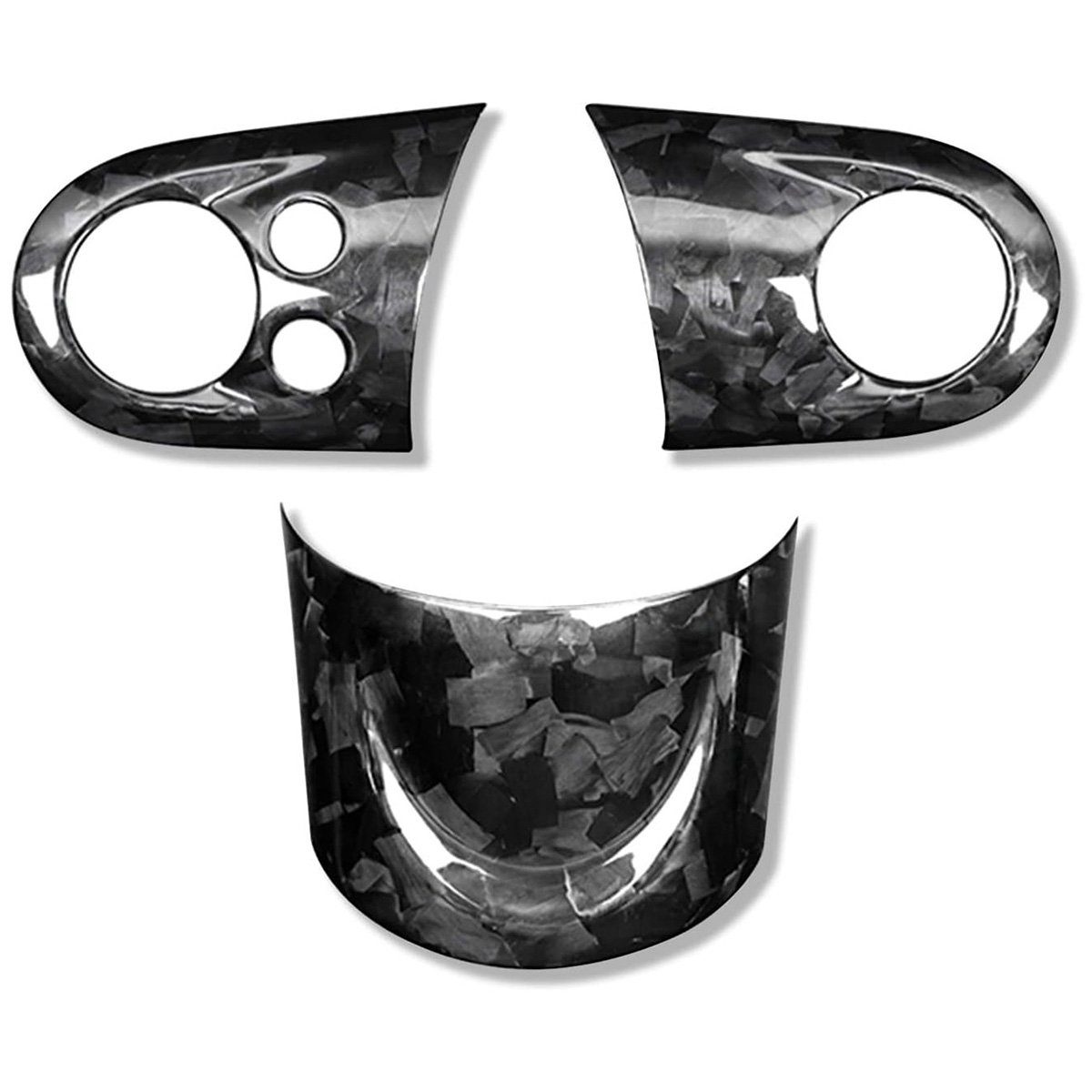 götäzer Lenkradbezug Geschmiedete Carbonfaser-Lenkradabdeckung. Rutschfeste Innenseite, Passend für BMW Mini R55 2007–2014, R56 2006–2013, R57 2007–2015