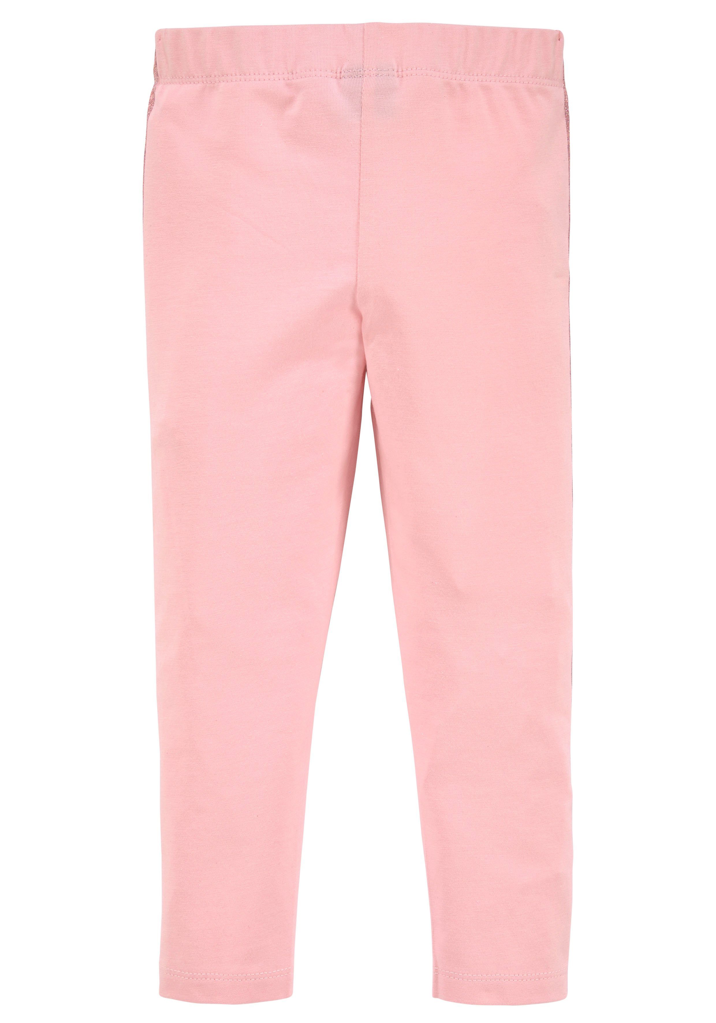 KIDSWORLD Langarmshirt & Leggings (Set) mit Glitzerdetails