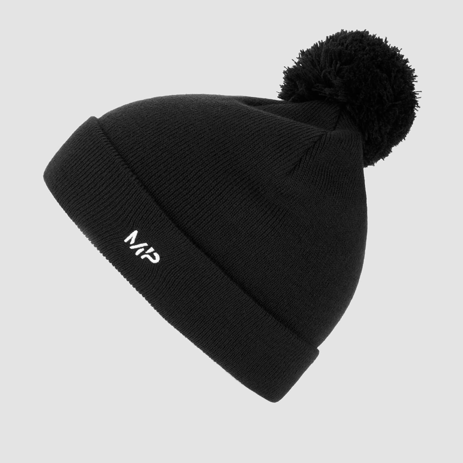 Bonnet à pompon MP – Noir/Blanc