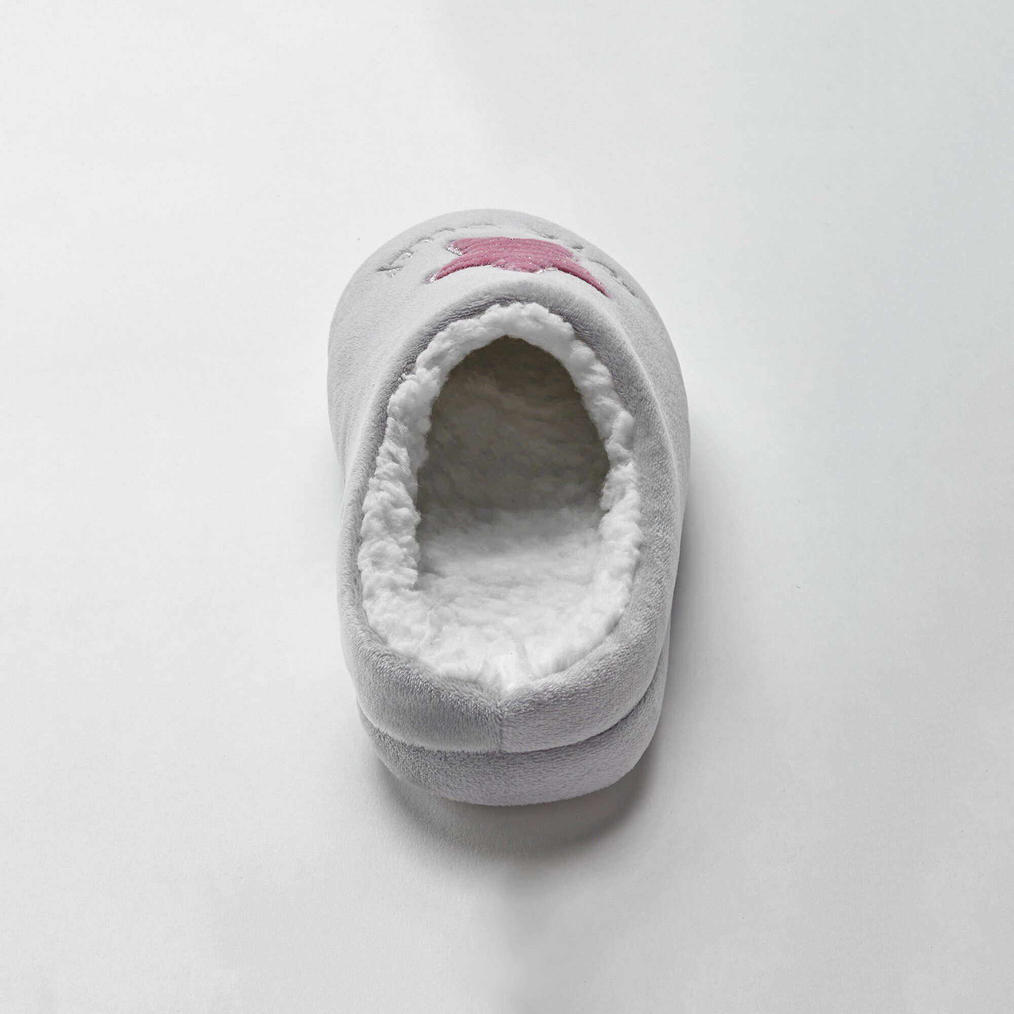 Mules en polaire brodées étoiles