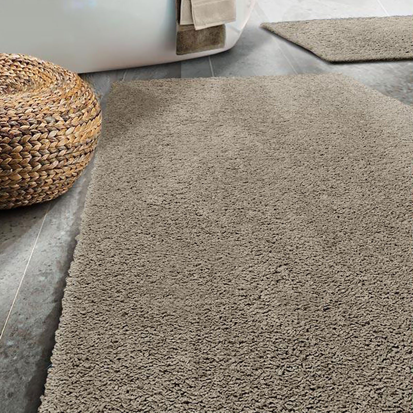 Badematte Bari Hazy, Rechteckig, In verschiedenen Farben & Größen erhältlich Karat, Höhe 30 mm, Weicher & dichter Flor, Polyester, Mikrofaser, Rechteckig, besonders weich durch Mikrofaser