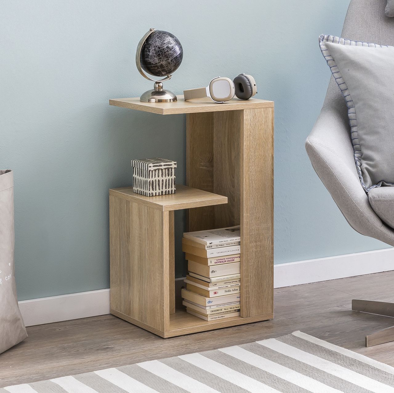 Wohnling Beistelltisch Holz Anstelltisch Couchtisch Klein Sofatisch Sonoma