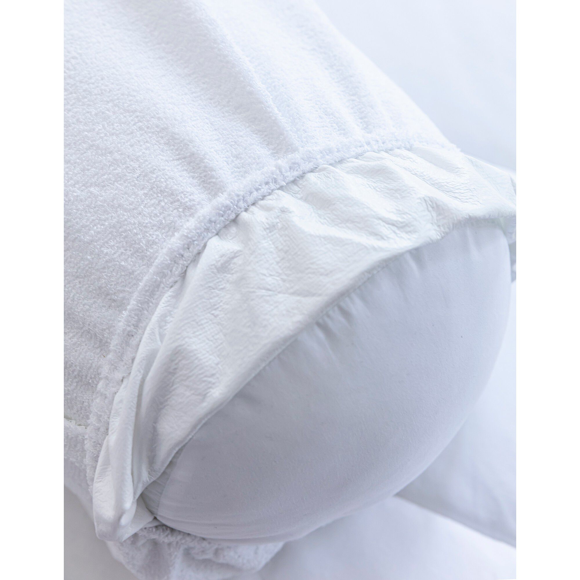 Sous-taie de traversin molleton absorbant