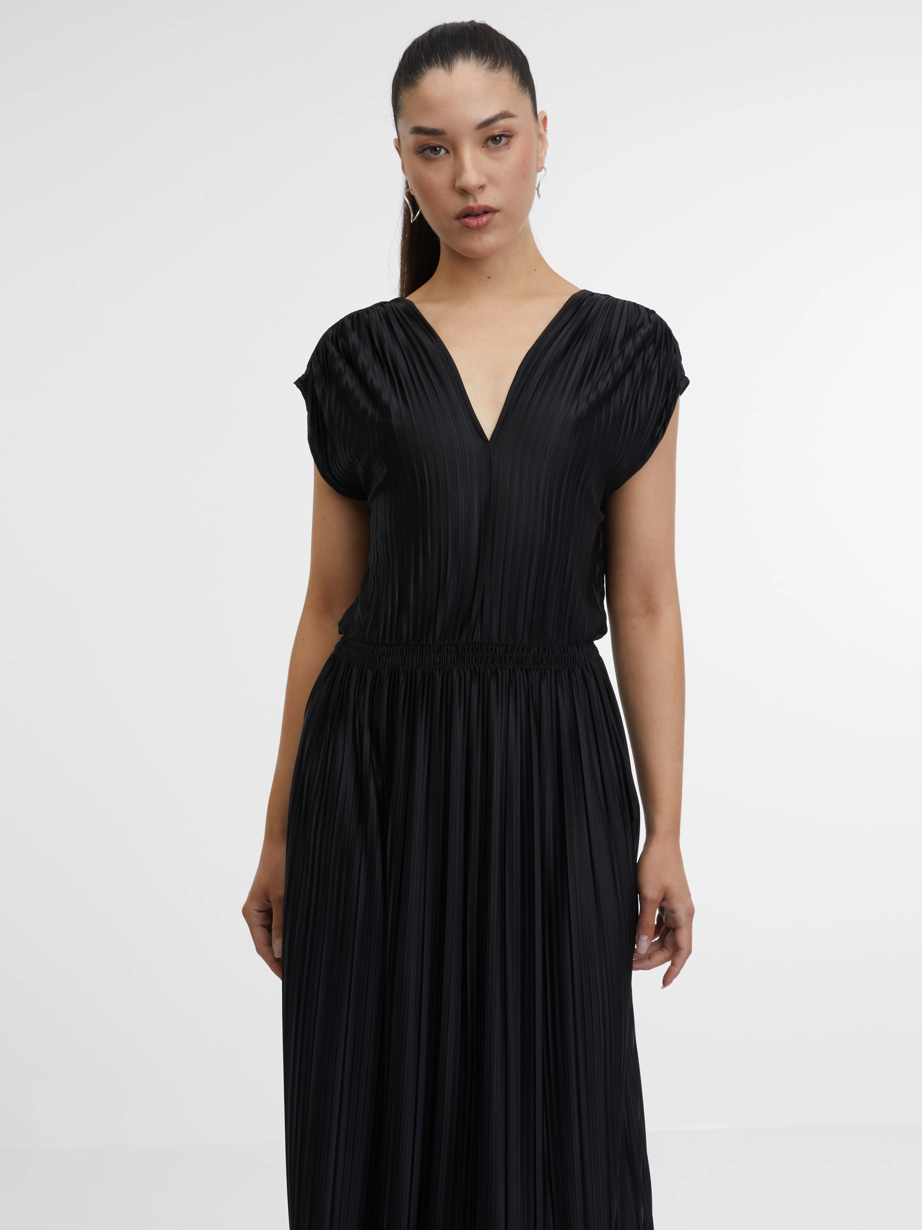 Schwarzes Damen-Midikleid ORSAY