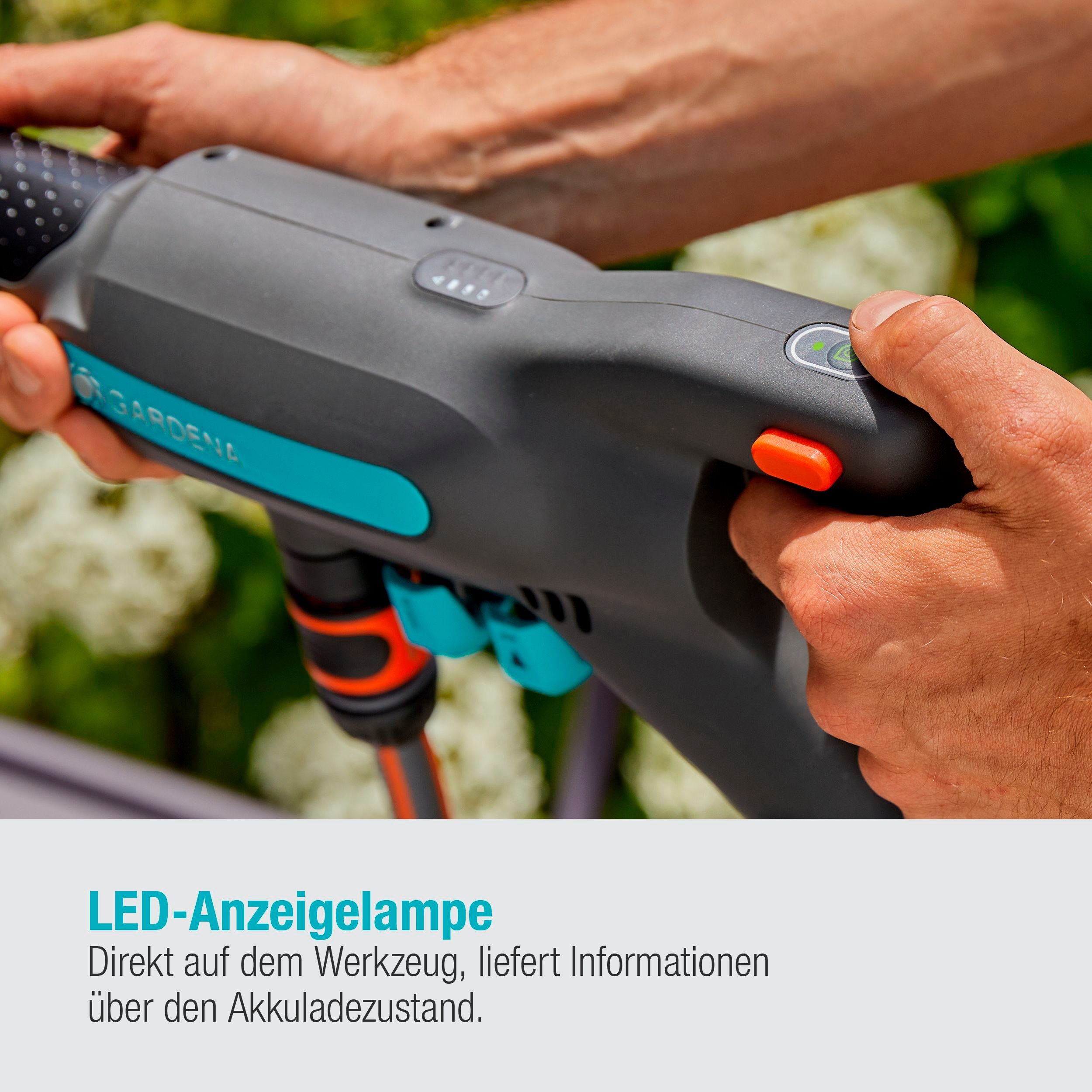 GARDENA Akku-Mitteldruckreiniger AquaClean 24/18V P4A solo, Druck max: 24 bar, Fördermenge max: 250 l/h, (3 tlg), ohne Akku und Ladegerät