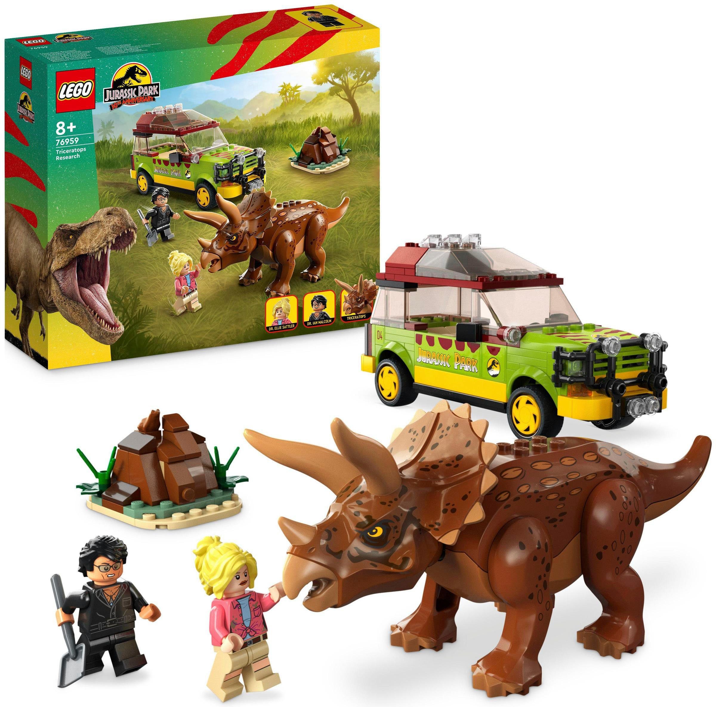 LEGO® Konstruktionsspielsteine Triceratops-Forschung (76959), LEGO® Jurassic Park, (281 St), Made in Europe