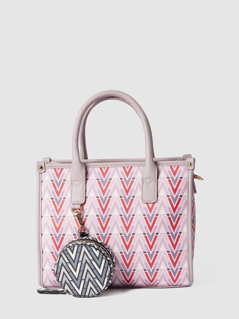 Handtasche mit Allover-Logo-Muster in flieder