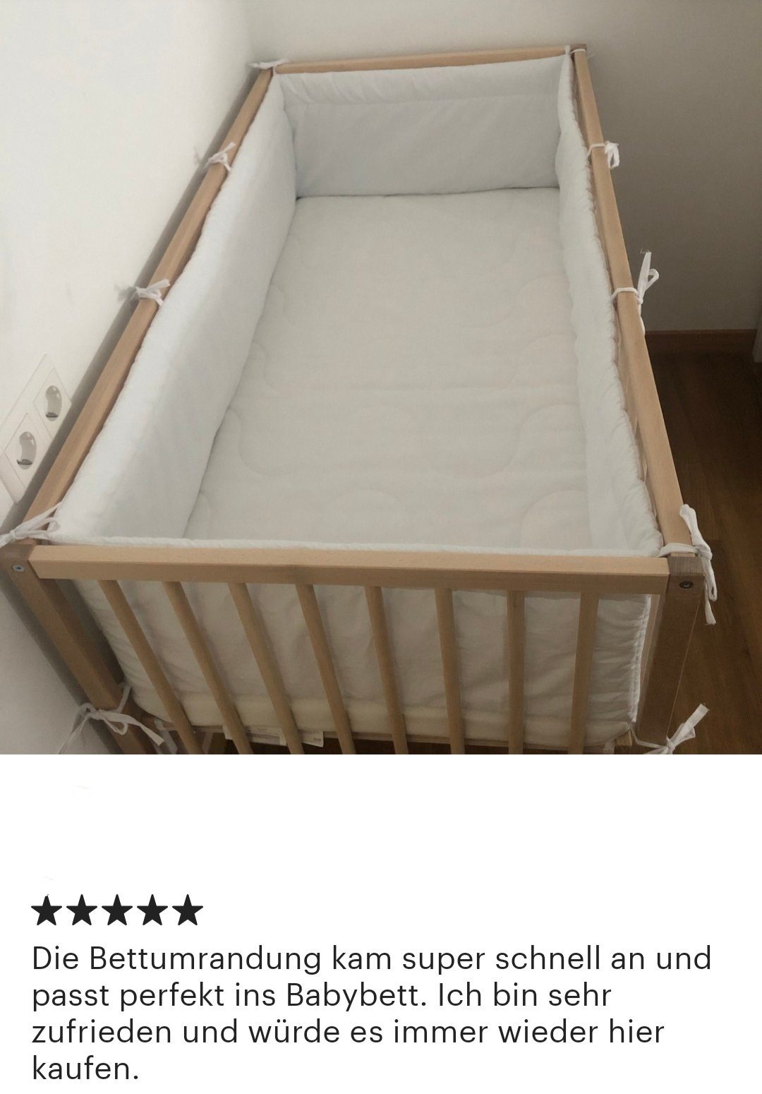 Loolay Bettnestchen GRAU WEIß Baumwolle BETTUMRANDUNG Babybett 420, 360, 210, 180 x 30cm, (Babynest Umrandung Kopfschutz Kantenschutz Baby, 100% Baumwolle Babybett Bettschutzgitter Umrandung), LOOLAY® - 100% Europäische Stoffe und Kleinserien-Nähen!