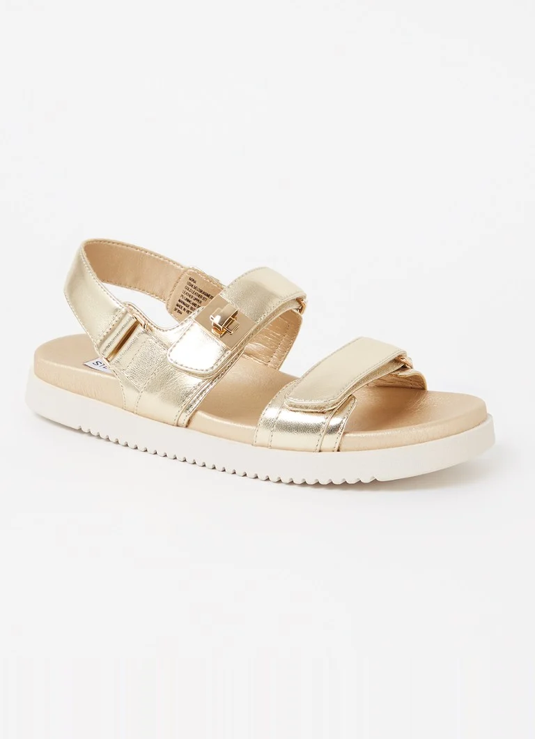 Sandale Steve Madden Mona din piele cu finisaj metalic