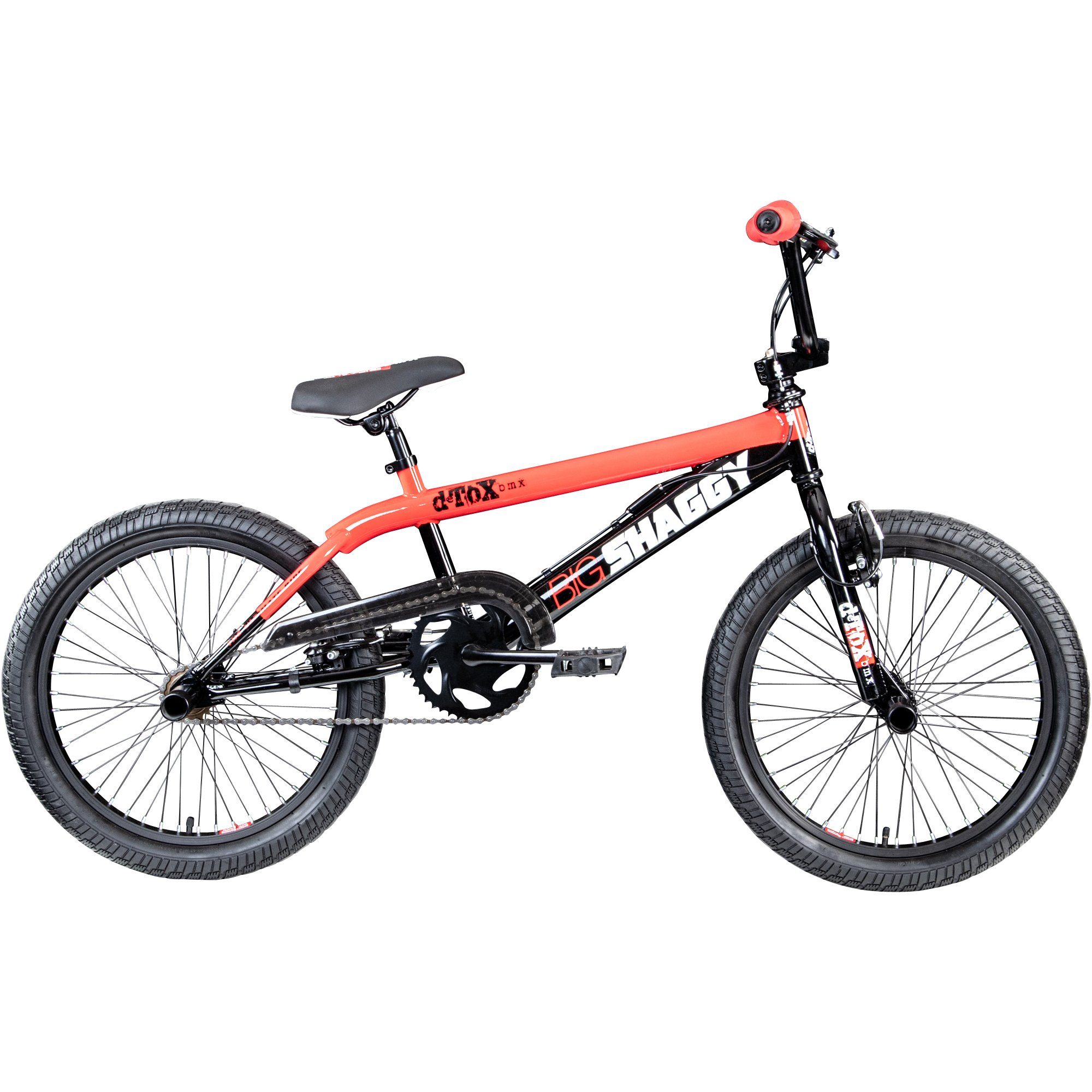 deTOX BMX-Rad Big Shaggy, 1 Gang, ohne Schaltung, BMX 20 Zoll Fahrrad ab 145 cm mit 4 Pegs und 360° Rotor unisex Jugend