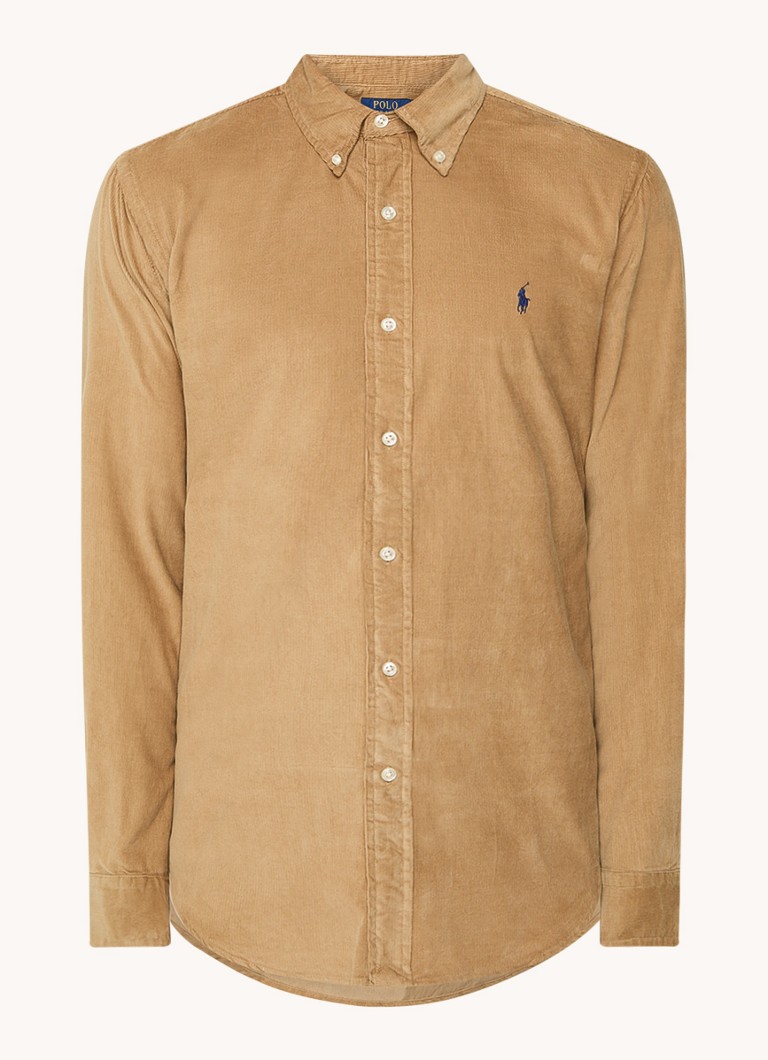 Srajca iz žameta s prikrojem in gumbi iz žameta Ralph Lauren