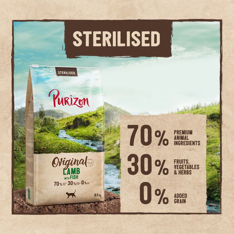 Purizon Sterilised Adult Lamm mit Fisch - getreidefrei | bitiba %