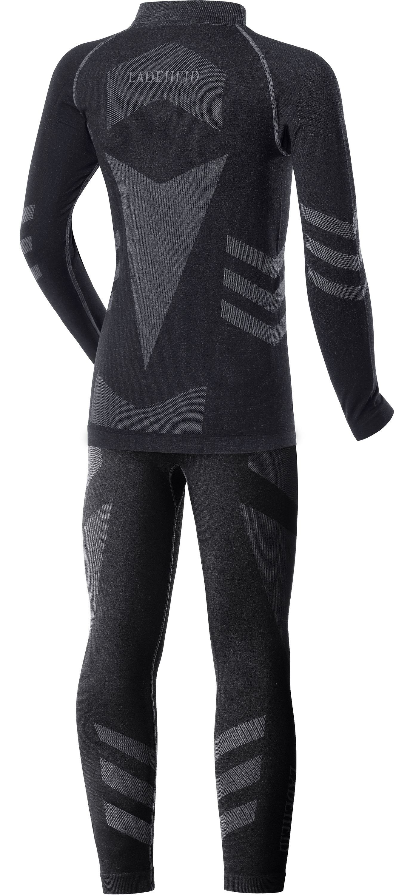 Ladeheid Funktionsunterhemd Kinder Funktionsunterwäsche Set Shirt Unterhose Thermoaktiv LAGI009 (Set, mit Funktionsunterhose)