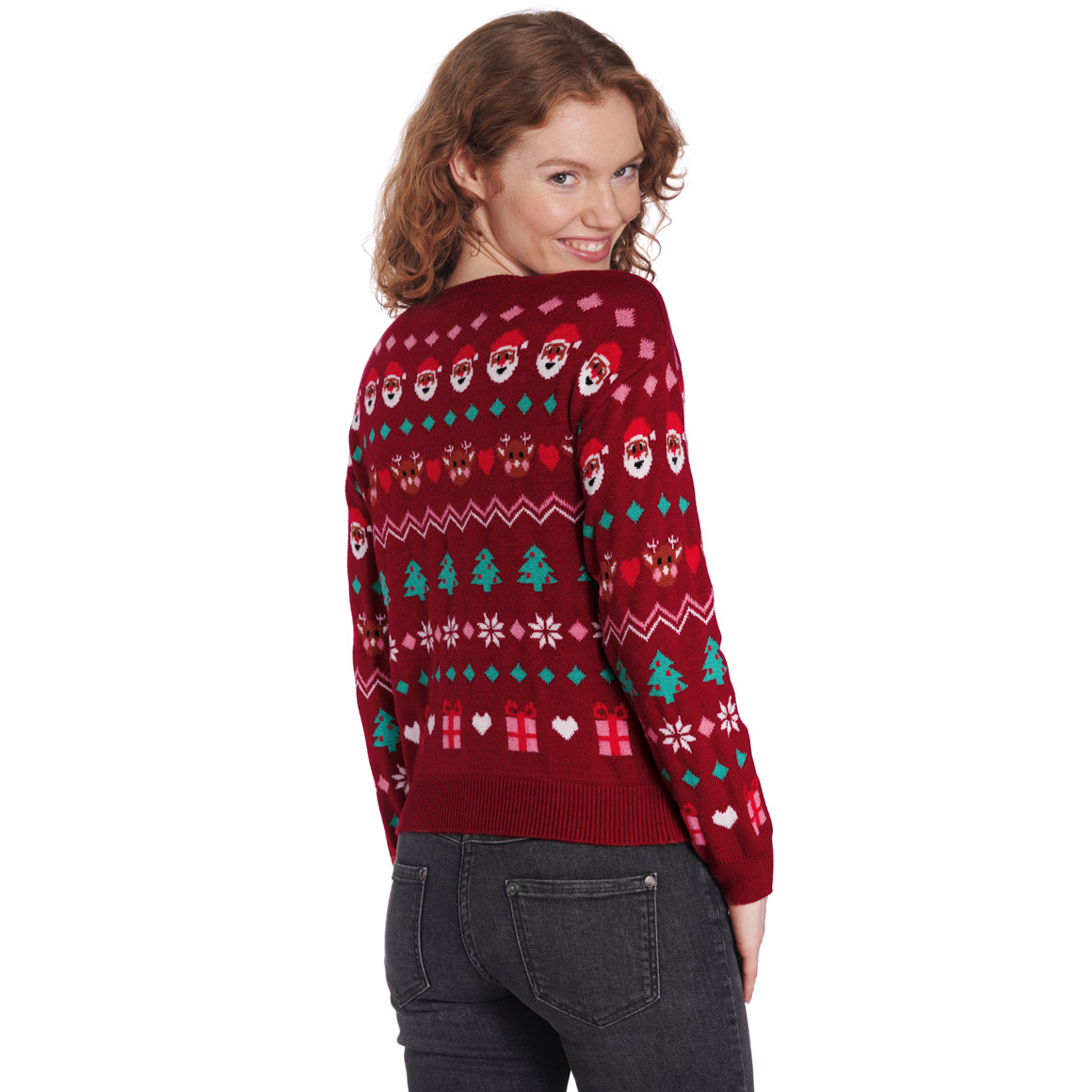 Damen Strickpullover mit Weihnachts-Motiven