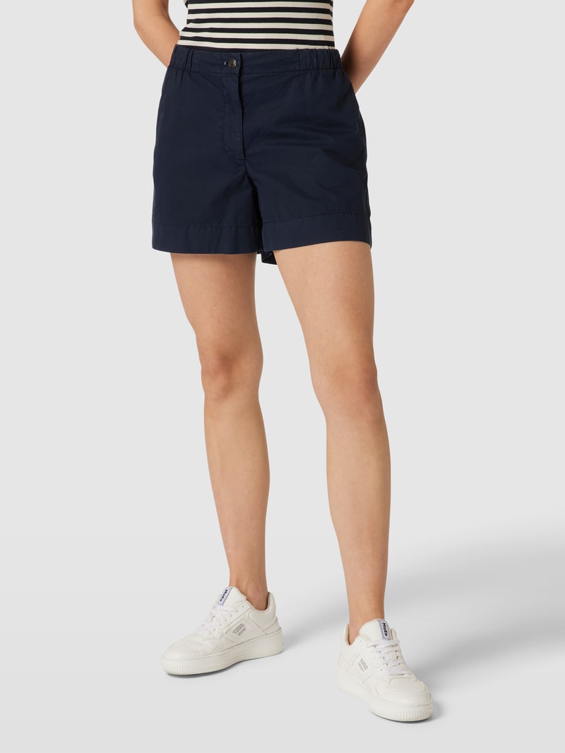 Shorts mit elastischem Bund in marineblau