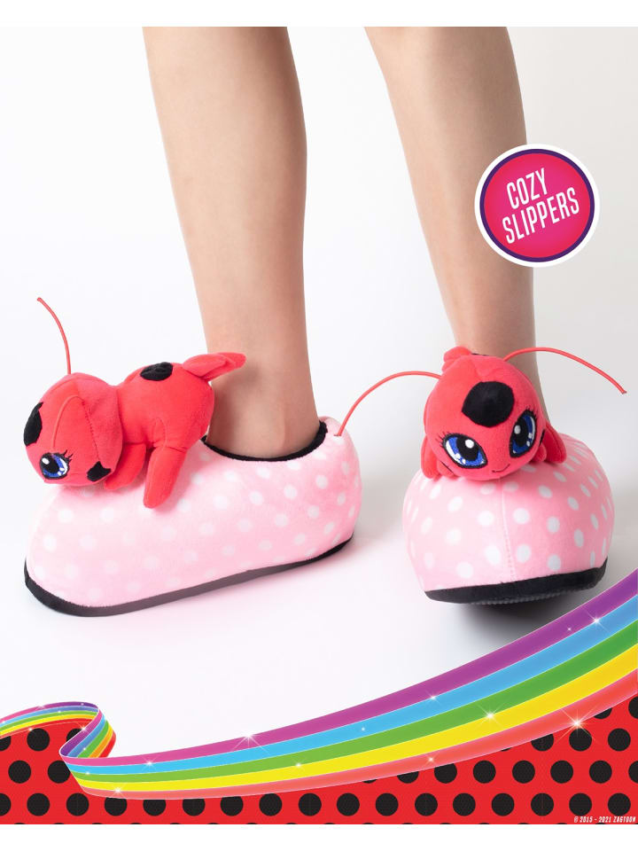 Corimori Hausschuhe Miraculous Ladybug Erwachsene Onesizes 35-44 in Rot günstig kaufen 34-44