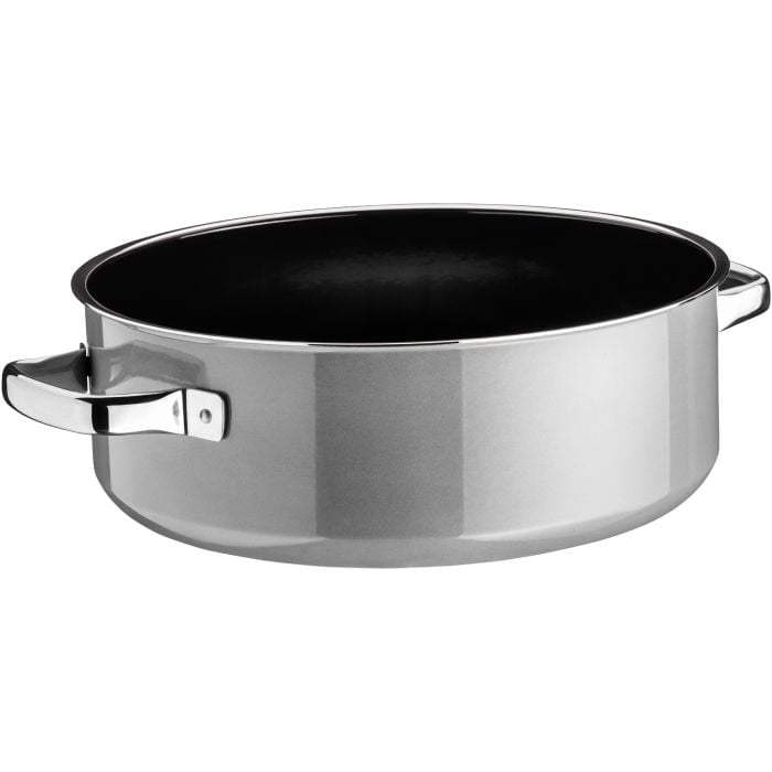 Fusiontec Mineral Schmortopf mit Glasdeckel, 28 cm, Platinum