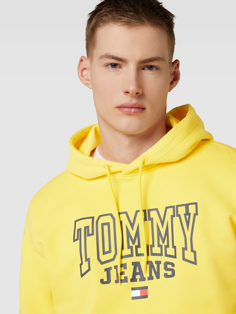 Hoodie mit Label-Print Modell 'ENTRY GRAPHIC' in gelb