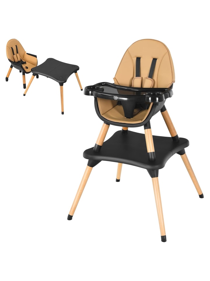 COSTWAY 4-in-1 Hochstuhl in Braun günstig kaufen onesize