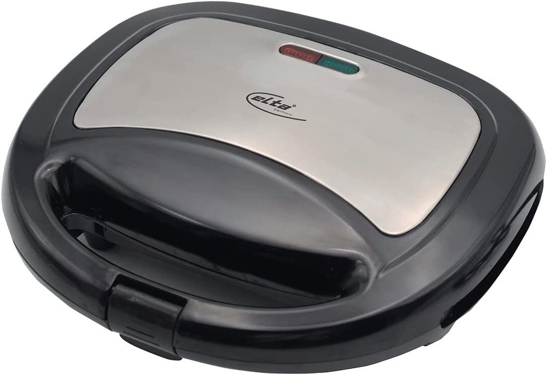 Elta Sandwichmaker Edelstahl Sandwichtoaster, 750 W, Sandwichmaker Sandwich Toaster Maker Grill