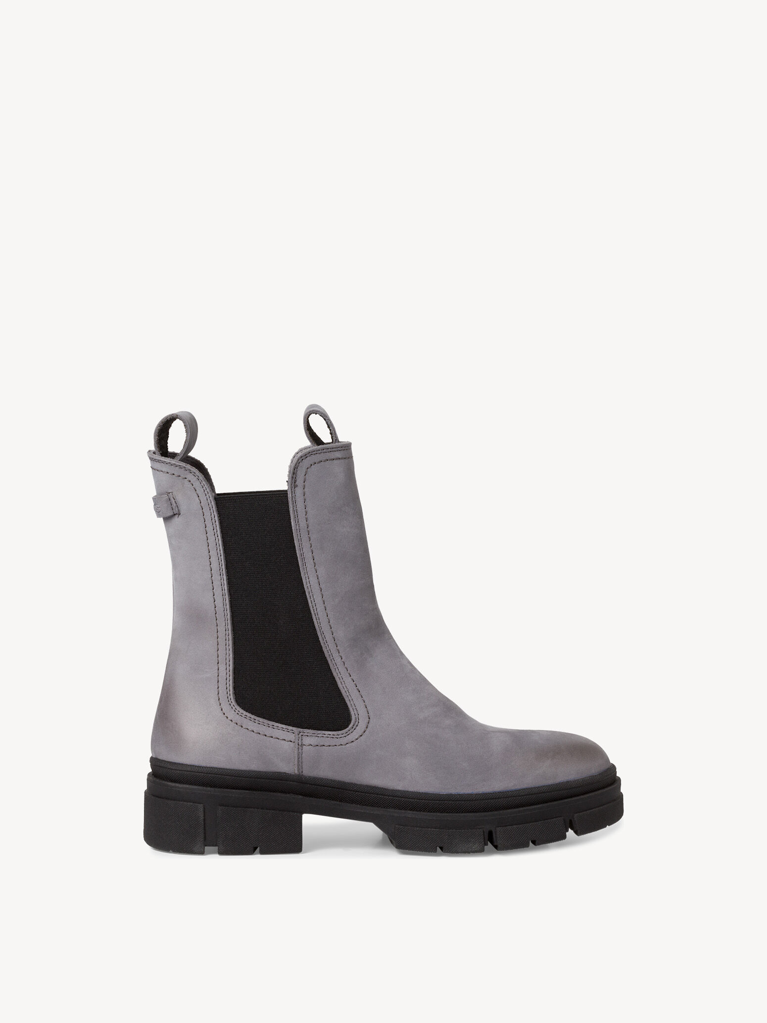 Bottine Chelsea en cuir - gris