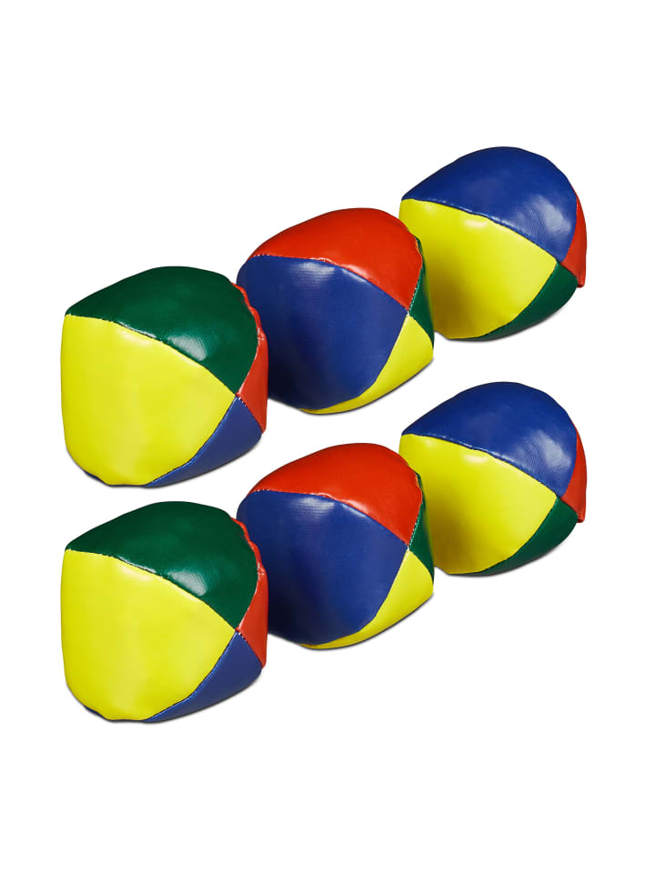 relaxdays 6x Jonglierbälle in Bunt günstig kaufen onesize