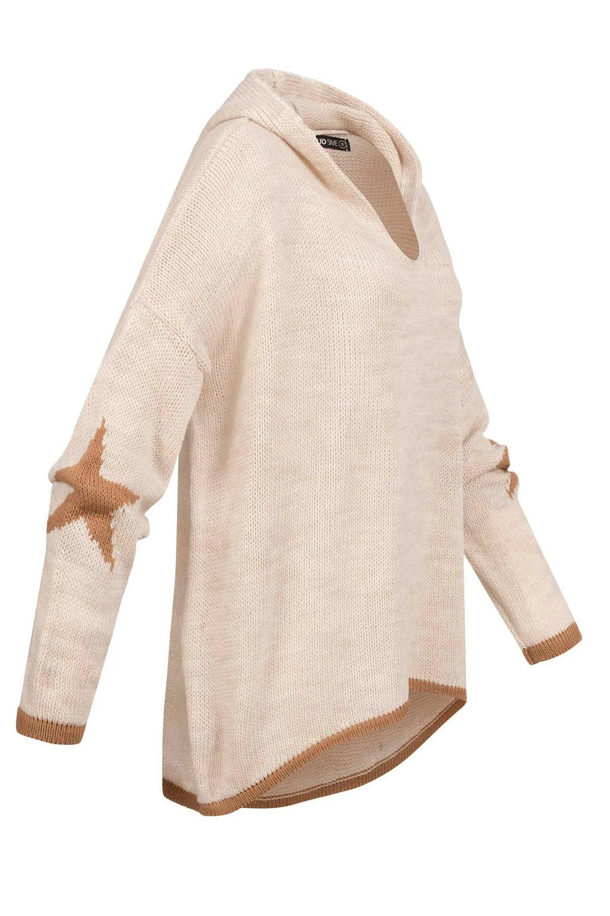 Cloud5ive  Damen Cloud5ive Damen Oversized Hoodie mit Stern Print hinten