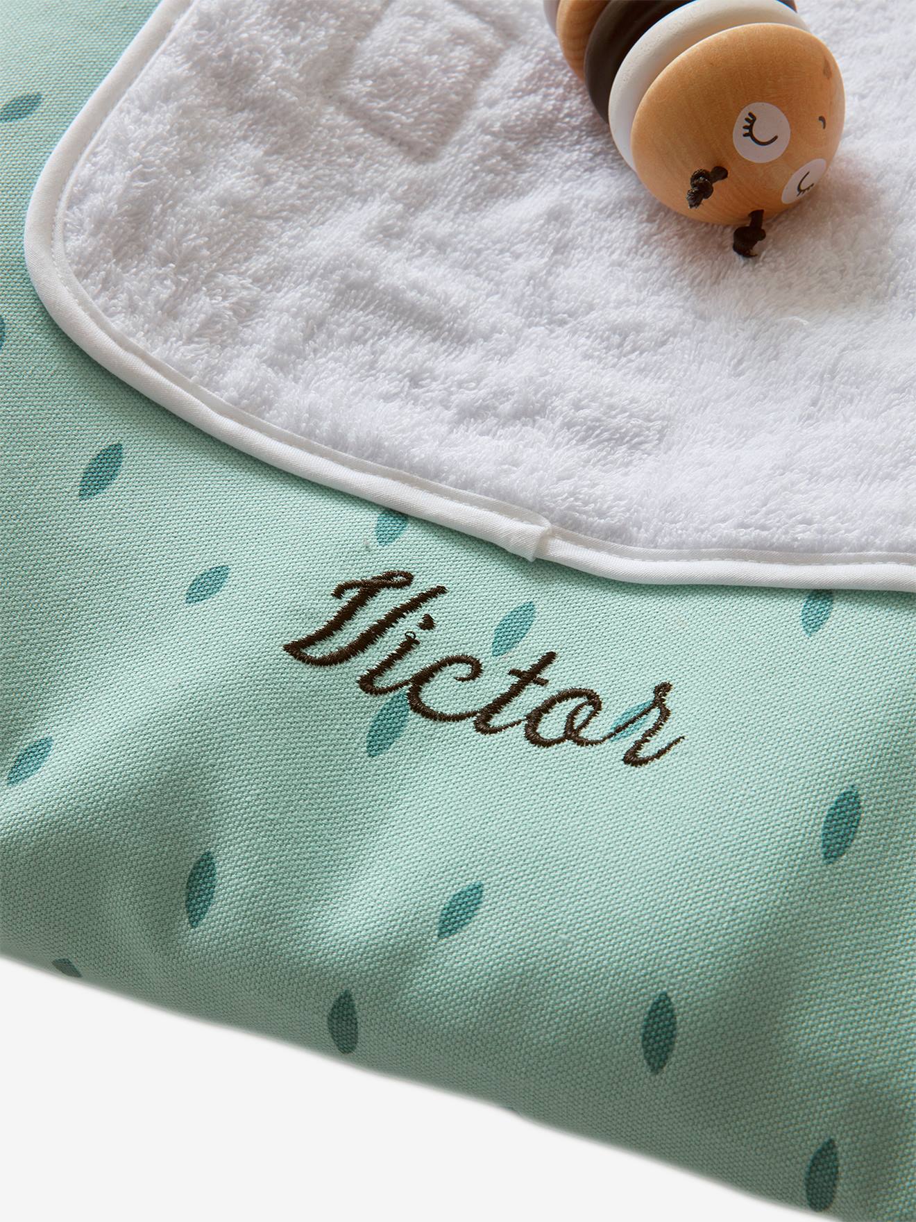 Vertbaudet Bezug für Baby Wickelauflage BÄR, personalisierbar - grün