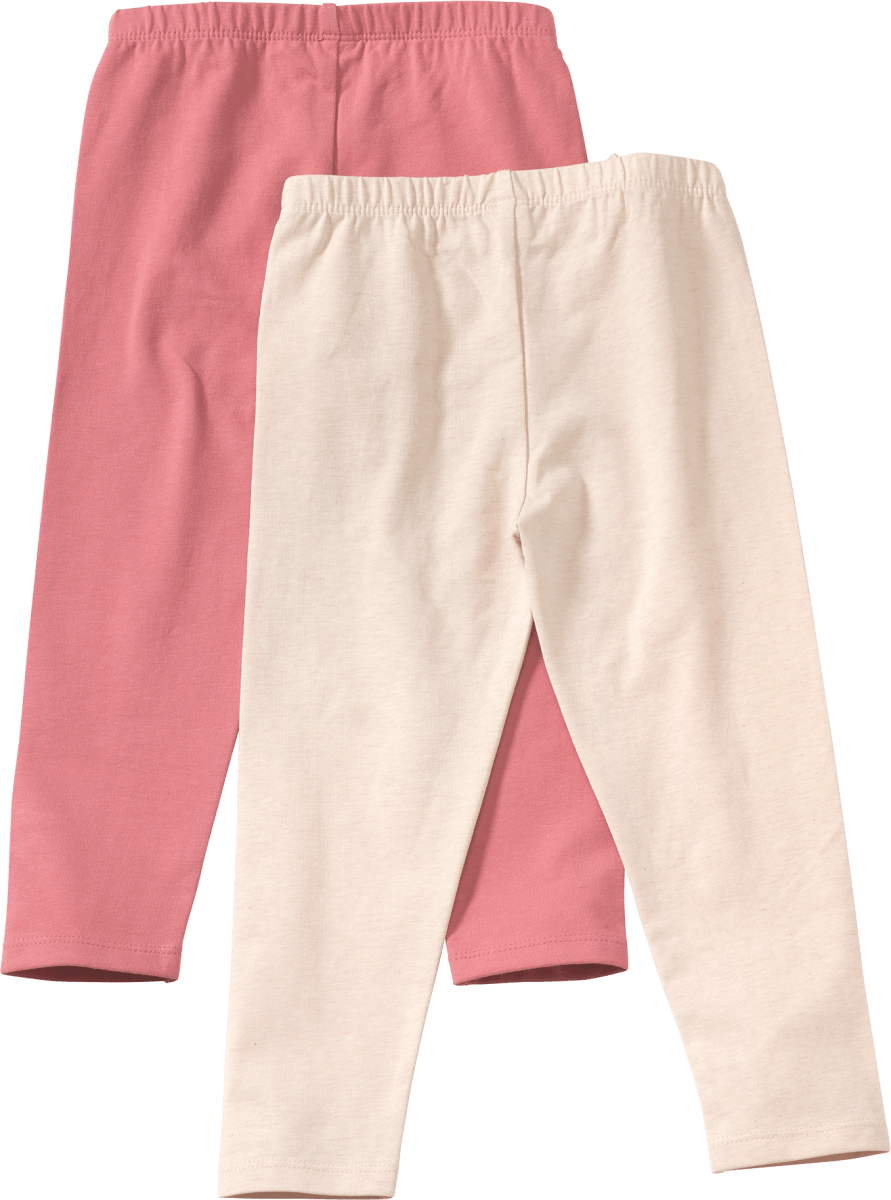 Leggings, rosa + beige, Gr. 110, 2 St