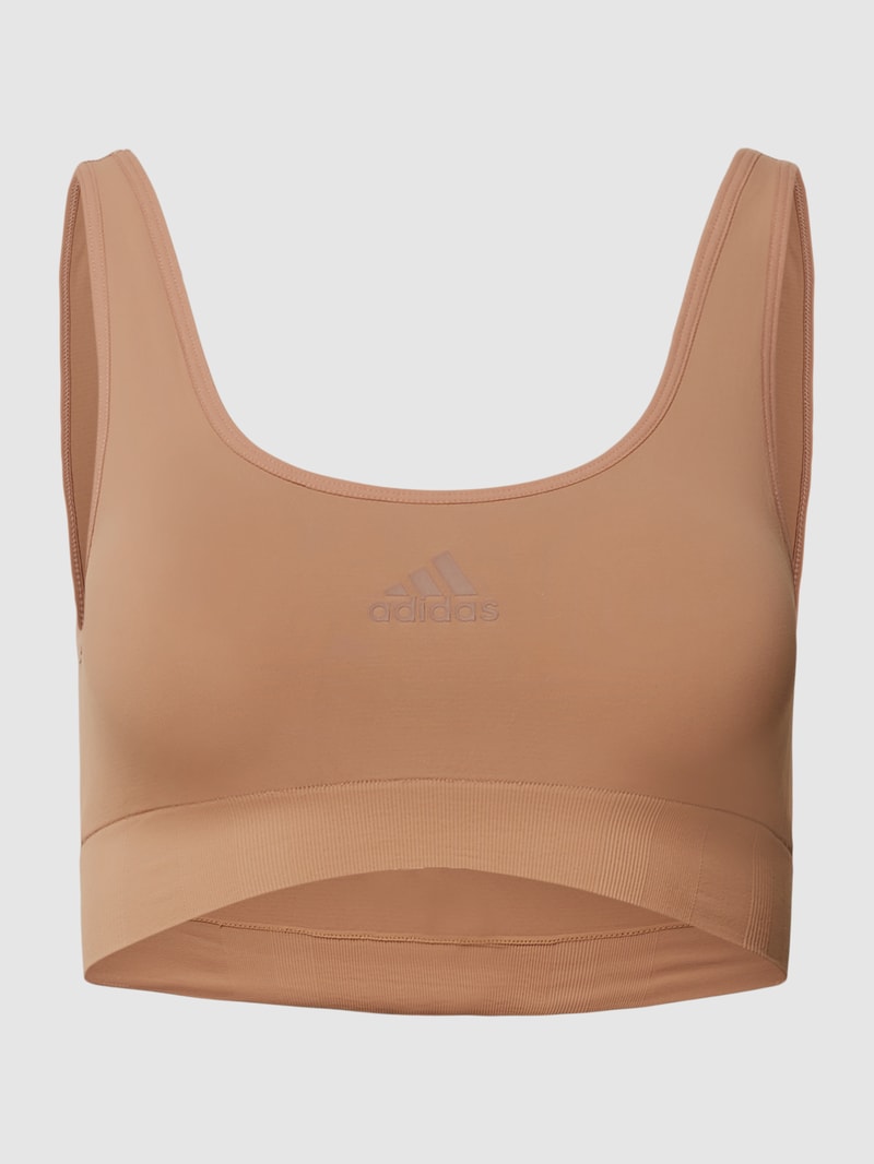 Bustier mit Label-Detail in hellbraun