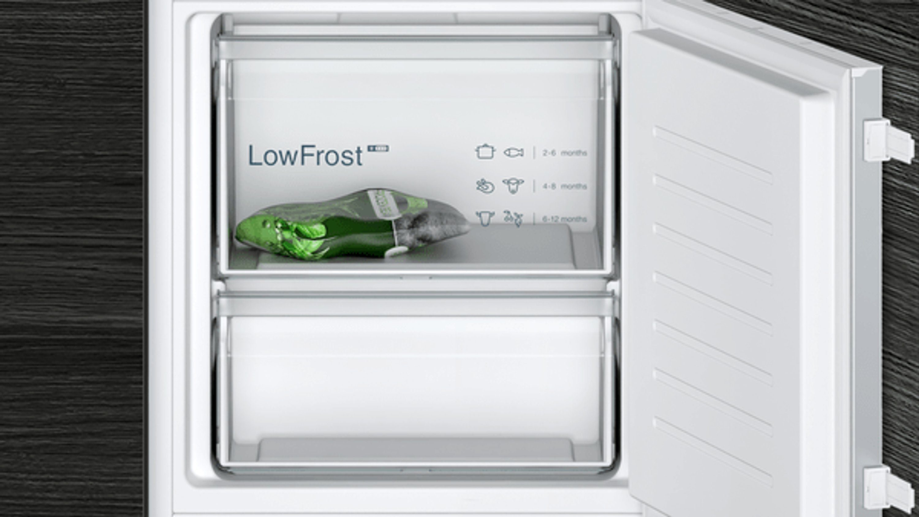 SIEMENS Einbaukühlgefrierkombination KI87VVSE0, 177.2 cm hoch, 54.1 cm breit, hyperFresh Schublade, lowFrost, bigBox, bottleRack