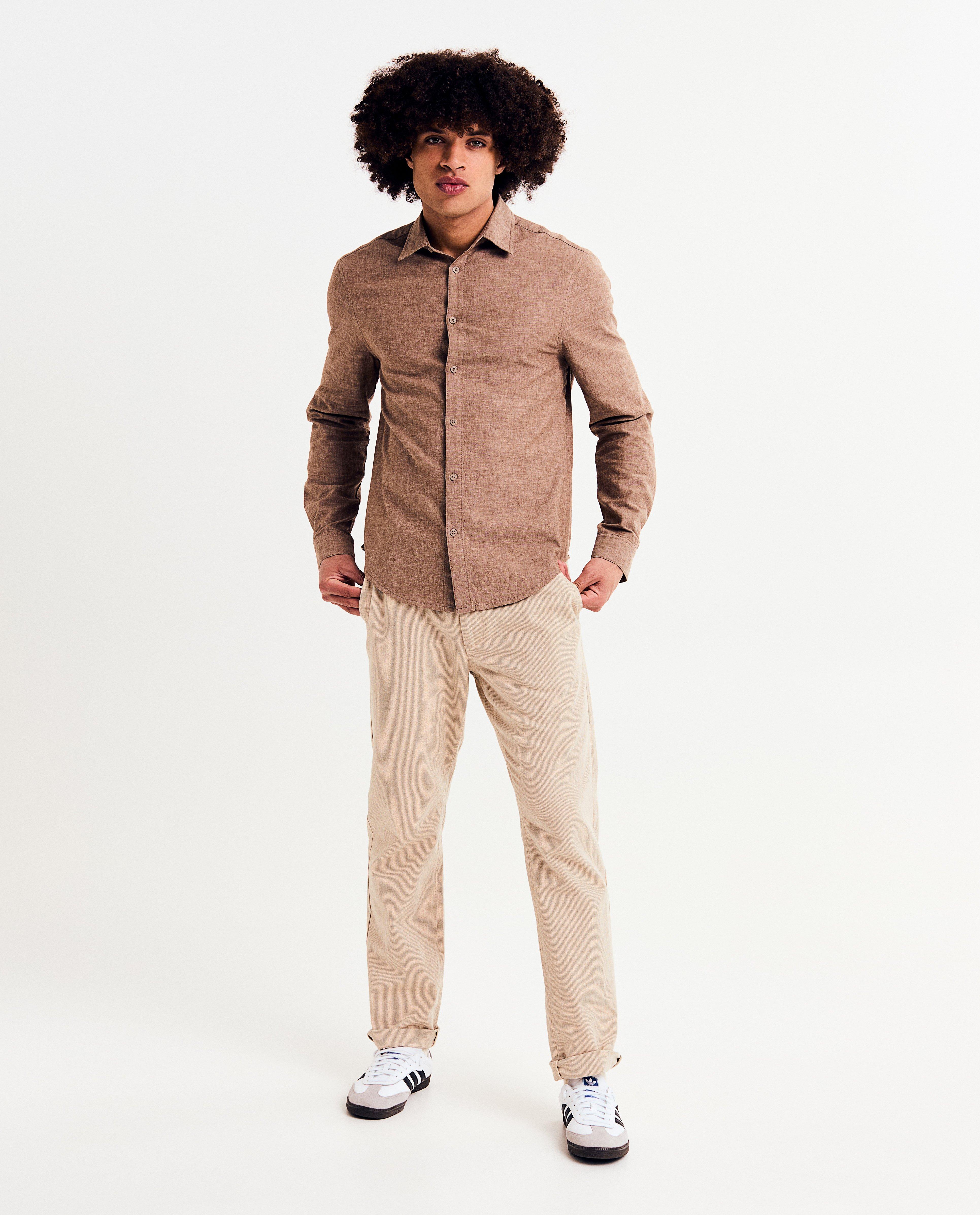 Tricou de quarterback, in, croială regulată, maro