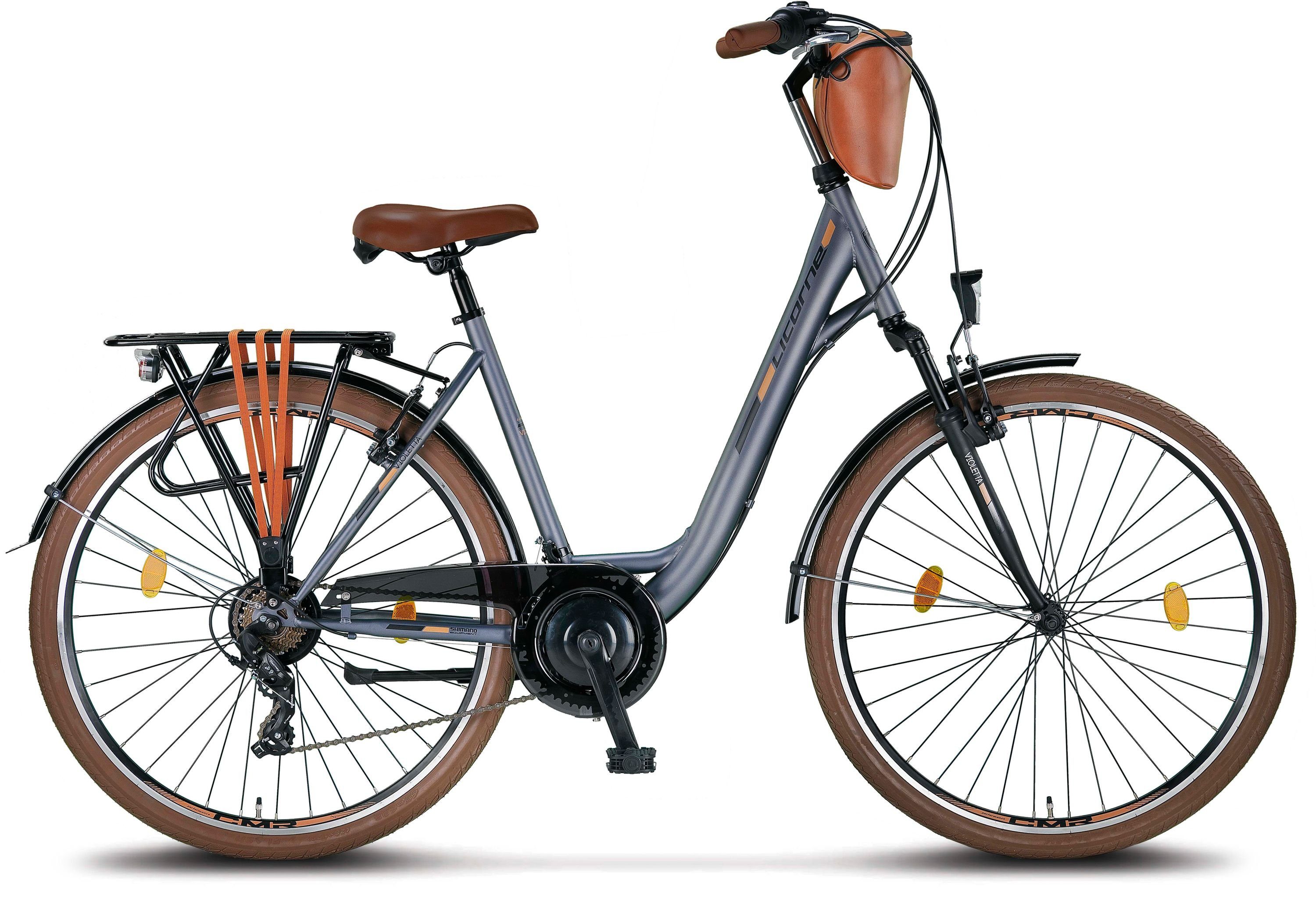 Licorne Bike Cityrad Licorne Bike Violetta Premium City Bike in 28 Zoll, 21 Gang