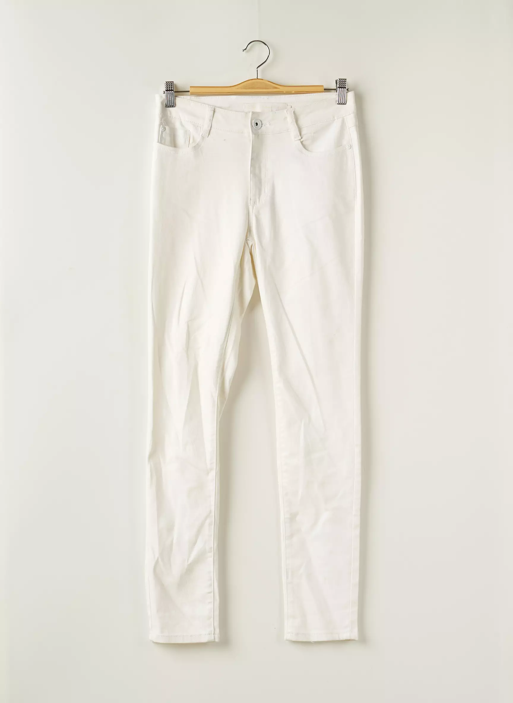Ky Creation Pantalons Slim Femme couleur beige