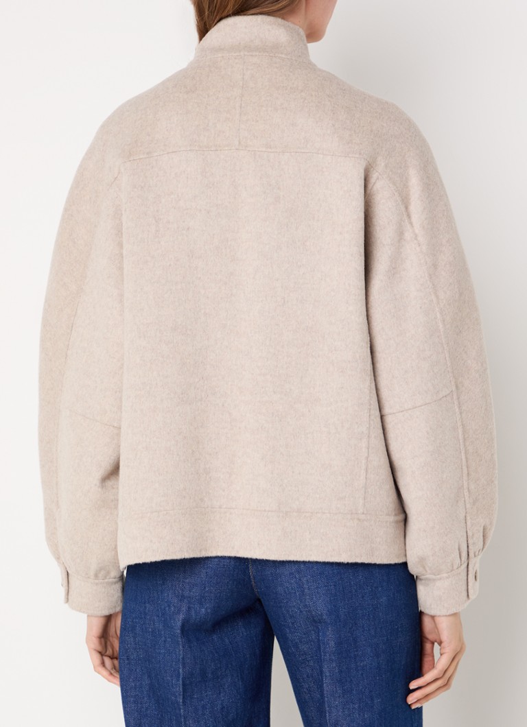 Claudia Sträter Jacket in wool blend with balloon sleeves
