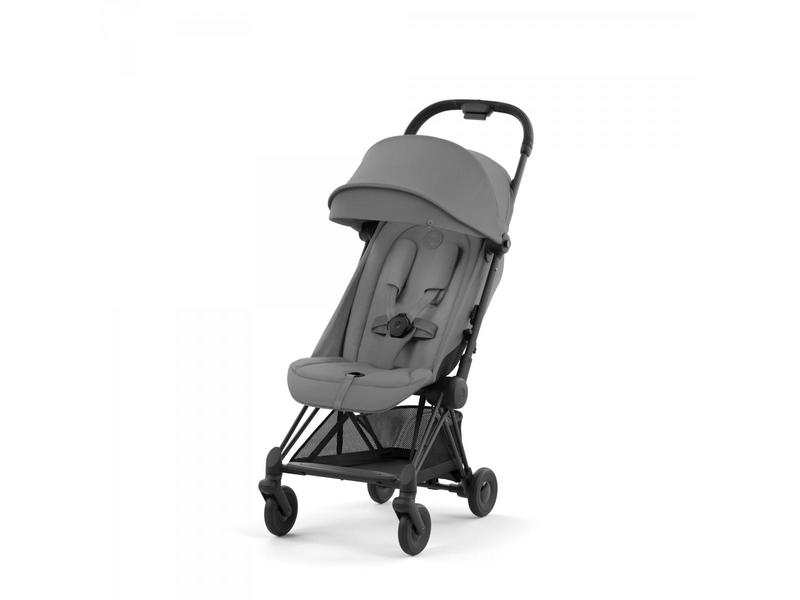 Coya - Poussette Citadine Ultra Compacte - Châssis Matt Black et Siège Mirage Grey | CYBEX